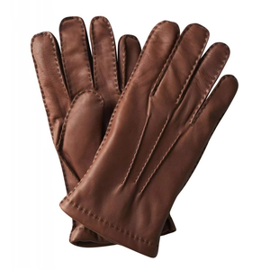 Geo Brothers Sports Custom Cowhide Leather Wrist-Length Touchscreen Cashmere Lining Palm Protection Driving <b>Gloves</b> Custom Logo - Product Image 2