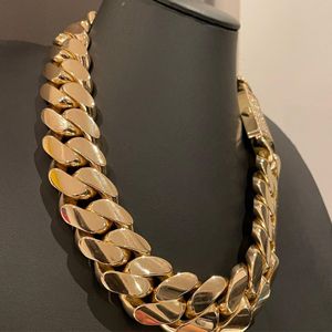 สร้อยคอผู้ชายแบบ Cuban Link ชุบทอง สไตล์ฮิปฮอป ใส่ได้ทุกวัน - Product Image 1