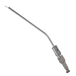 Cannule chirurgicale courbée professionnelle en argent sur mesure pour aspiration de précision ORL et kits d'instruments - Product Image 3