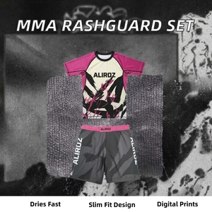 ชุดรัดรูปแห้งเร็วสำหรับผู้ชายแบบใหม่ สำหรับสวมใส่ในการต่อสู้ MMA สำหรับยิวยิตสูและการต่อสู้แบบกราปลิง - Product Image 1