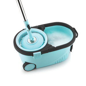 Heavy duty steel spin <b>mop</b> bucket with rotating basket efficient floor washing system for household cleaning - Product Image 5