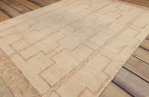 Alfombra Kilim de Yute Tejida a Mano Moderna – Tonos Tierra Geométricos y Fibra Natural Sostenible, Kilim de Yute Hecho a Mano para Sala de Estar y Dormitorio - Product Image 3