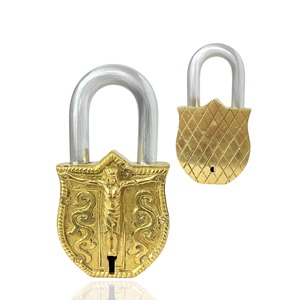 Best Quality Vintage Style Metal Padlock with 2 <b>Keys</b> Antique Design Functional Lock for Home Decor and Collectors Usage Item - Product Image 5