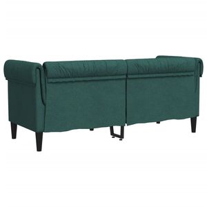 Canapé Chesterfield en bois massif et contreplaqué 100% polyester vert foncé pour salon - Product Image 6