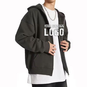เสื้อฮู้ดซิปหน้าสตรีทแวร์แบบหนา ขายส่ง ปักโลโก้ตามสั่ง ราคาโรงงาน ผู้ผลิต - Product Image 4