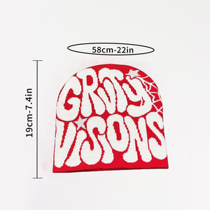 Bonnet tricoté unisexe OEM personnalisé de haute qualité 100 % acrylique, avec étiquette tissée teinte à la lettre, pour l'hiver, le ski et le pêcheur, modèle adulte courant - Product Image 2