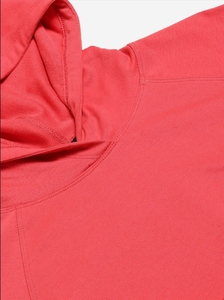 Sudadera con Capucha Color Coral para Mujer, Corte Regular, Color Sólido, Tejido de Algodón, para Otoño, con Bolsillos - Product Image 6