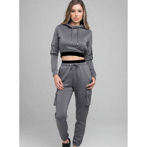 Ensembles de survêtements athlétiques pour femmes, tendance, légers, en velours, pour l'hiver, style streetwear, vente en gros personnalisée - Product Image 5