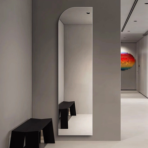 Modern Art Metal Frame Full-Length Glass Floor <b>Mirror</b> Rotatable Dressing Room Standing <b>Mirror</b> - Product Image 5