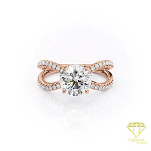 925 <b>Sterling</b> <b>Silver</b> Lab Grown Diamond Round Cut <b>Ring</b> With Stone <b>Band</b> Elegant Bridal Engagement Jewelry Wholesale - Product Image 3