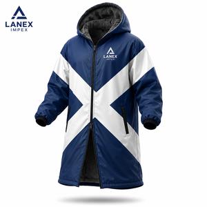 Chaqueta Parka Larga con Capucha y Forro Polar, Impermeable y Cortavientos, con Diseño de la Bandera Escocesa, Personalizada OEM, para Deportes al Aire Libre y Natación - Product Image 2