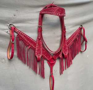 Juego de Arreos para Caballo de Estilo Occidental de Cuero Genuino de Alta Calidad 2026, Incluye Brida, Collarín y Riendas - Color Personalizado - Product Image 1