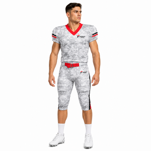 Ensemble d'uniformes de football américain sublimés sur mesure, maillot d'équipe camouflage numérique et pantalon rembourré, vêtements de sport respirants pour jeunes et adultes - Product Image 3