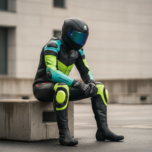 Chaquetas de Motociclista Casuales de Cuero Genuino de Alta Calidad, Chaquetas para Hombre Tallas Grandes, Chaquetas de Cuero Personalizadas y Elegantes para Carreras de Autos - Product Image 2