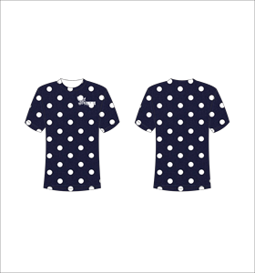 เสื้อยืดผู้ชายลายจุด แขนสั้น คอกลม ทรงปกติ ระบายอากาศได้ดี ผลิตจากโพลีเอสเตอร์ 100% ลายพิมพ์ - Product Image 1