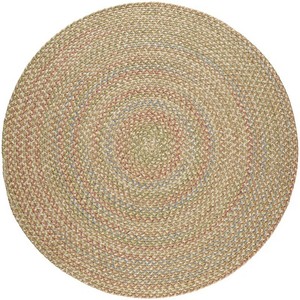 Round Braided Jute Area Rug Solid Color Farmhouse Style Non-Slip Thin Pile for Dining Room Home Use - Product Image 5