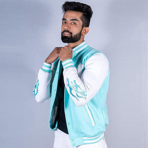 Chaqueta Varsity para Hombre, Último Diseño, con Capucha Frontal y Cuello Alto, Bordado Chenille, 100% Lana, Ecológica y Moderna - Product Image 6