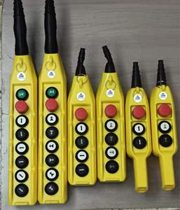 รอกควบคุมความเร็วคู่แบบพลาสติกคุณภาพสูง CMK-PLB14 สำหรับเครน EOT IP65 ปุ่มกดหยุดฉุกเฉิน 2 14 ปุ่ม - Product Image 1