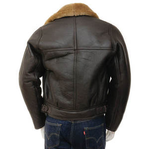 Chaqueta de cuero de primera calidad para hombre, chaqueta de piel de oveja a la moda, chaqueta bomber de invierno para motociclismo para hombre - Product Image 2