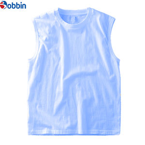 BOBBIN INDUSTRIES, el Mejor Fabricante, Camisetas de Verano Personalizadas para Hombre, sin Mangas, 100% Algodón, Color Sólido, Tallas Grandes - Product Image 6