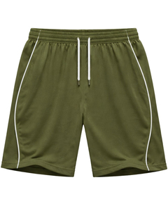 Mens Olive Green White Sports <b>T</b> <b>Shirt</b> & Shorts Set Breathable Quick Dry Gym Wear Athletic Running Training Activewear Outfit Set - Product Image 4