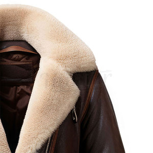 Abrigo de Cuero Genuino para Hombre, Venta al por Mayor, Ropa de Invierno Premium, Moda Motociclista, Mejor Precio de Fabricante - Product Image 3