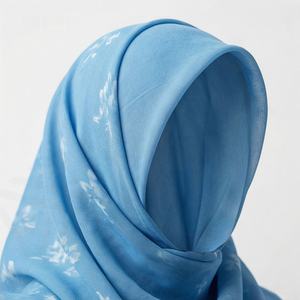 Pañuelo de algodón voile suave y prémium con estampado de hojas de acuarela, mármol y puntos argyle, el más vendido, nuevo y hermoso, al por mayor. - Product Image 4