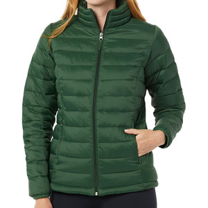 Concevez votre propre veste matelassée pour femme, prix de gros, veste matelassée de couleur unie, veste matelassée pour femme en nylon et polyester - Product Image 1