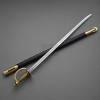 Épée Cérémonielle Droite en Acier à Haute Teneur en Carbone, Style Marteau Antique, avec Fourreau en Cuir – Article de Collection Fabriqué en Inde