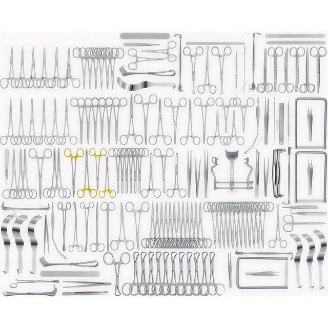 Major General Surgical Procedure Instruments Set for Professional Surgeons Hospitals Clinics Operating Rooms and General