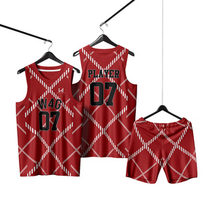 Conjuntos de Uniformes de Baloncesto Reversibles Personalizados, Transpirables, de Alta Calidad, con Malla en la Parte Delantera, Sublimados, sin Mangas - Product Image 1