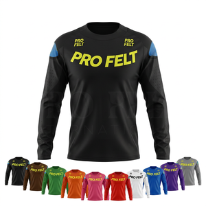 Vêtements de sport en plein air, jersey de motocross en coton et polyester, manches longues, respirant, séchage rapide, jersey personnalisé pour le VTT, le dirt bike et le cyclisme, pour hommes - Product Image 1