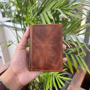 Nueva y elegante Cartera de cuero genuino para hombre con tarjetero, monedero corto, carteras con cremallera, carteras estándar informales para hombre - Product Image 2