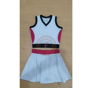 Uniforme de Animadoras Personalizado con Logotipo OEM, Top y Falda Sublimados para Grupos Escolares - Product Image 1