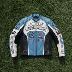 Chaquetas de Cuero Genuino Casuales de Alta Calidad, Chaqueta de Cuero para Motociclistas con Bordado Personalizado, Chaqueta de Cuero Genuino Unisex para Motocicleta - Product Image 1