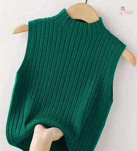 Camisola de Seda de Hielo Tejida a Mano 100% Algodón para Mujer, Ropa Interior de Verano, Camiseta sin Mangas con Cuello Redondo - Product Image 1