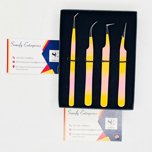 Pinces à épiler professionnelles en acier inoxydable à marque privée, anti-magnétiques, à pointe arrondie, lisses, précises, durables, de haute qualité, 10 mm - Product Image 3