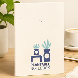 Agenda en papier semable A5 avec logo personnalisé |   Carnet de notes écologique en gros, reliure parfaite, recyclé |   192 pages lignées 80 g/m² - Product Image 3