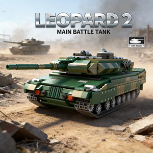Bloques de Construcción del Tanque de Batalla Principal Leopard 2, 1108 Piezas, Serie Militar, Modelo de Ensamblaje, Decoración de Escritorio, Regalo para Días Festivos - Product Image 2