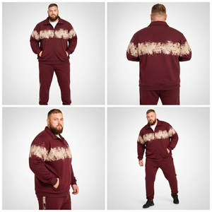 Wholesale Men Plus Size Track <b>Jackets</b> Turn Down Collar Training <b>Jacket</b> Men Cotton Fleece Zipper-Up Top <b>Winter</b> Wear Sports <b>Jacket</b> - Product Image 5