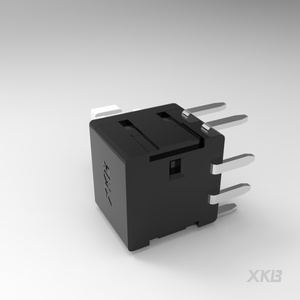 Interrupteur à bouton-poussoir à angle droit XKB Connection XKB5858-Z-E, à verrouillage, 100 mA, 30 V, 2,5 N, bouton carré blanc, ROHS - Product Image 1