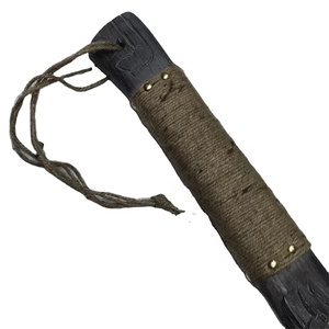Hache à tête barbue Jexmoo 4 1/2 pouces, faite à la main, en acier à haute teneur en carbone, manche en bois de rose, fourreau en cuir, pour l'extérieur et le bricolage - Product Image 4