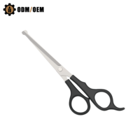 Ciseaux de Précision pour Cheveux en Acier Inoxydable, Outil de Beauté pour Droitiers, Lames Droites et Courbes Biseautées, Finition Noire en Plastique, 28 Dents