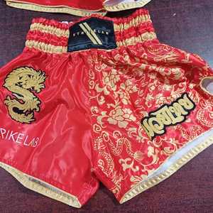 Pantalones Cortos de Muay Thai y Kickboxing Sublimados con Logotipo Personalizado de Primera Calidad, Unisex para Adultos, Spandex/Poliéster, Secado Rápido, Duraderos - Product Image 1