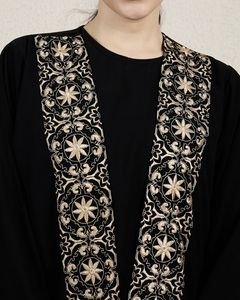 Nouvelle collection de vêtements islamiques traditionnels noirs magnifiques de Dubaï pour femmes, Abaya d'Arabie Saoudite, Abaya de Dubaï, vêtements musulmans, vêtements du Golfe - Product Image 2