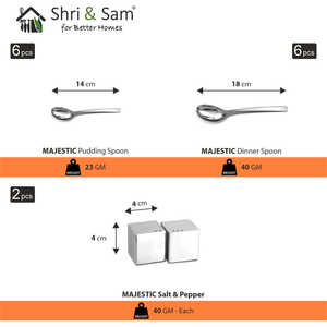 Majestic 72 PCS Service de vaisselle en acier inoxydable pour 6 personnes - Product Image 5