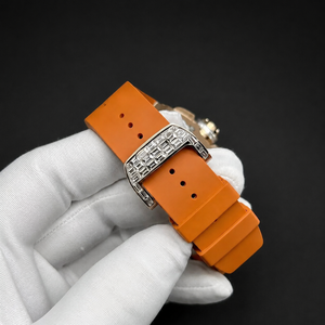 Boucle de montre Iced Out |   Fermoir de montre style diamant taille baguette |   Boucle de bracelet de montre personnalisée de luxe - Product Image 1