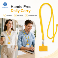 Lanière de cou tressée confortable OEM ODM, réglable, mains libres, avec logo personnalisé, durable pour badge d'identification, téléphone, usage quotidien au bureau