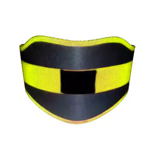 Cinturón de Soporte Lumbar Ajustable para Levantamiento de Pesas con Cadena, Doble Anillo, para Entrenamiento en Gimnasio, Amarillo y Negro - Product Image 4