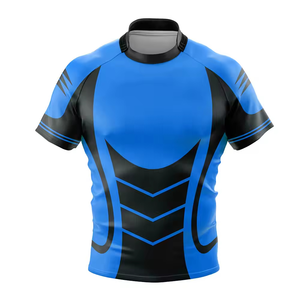 Nouveaux ensembles de maillots de rugby personnalisés, grandes tailles, vente en gros, sublimation, respirants, imprimés, 100% polyester, séchage rapide, logo d'équipe, numéro, nom - Product Image 3